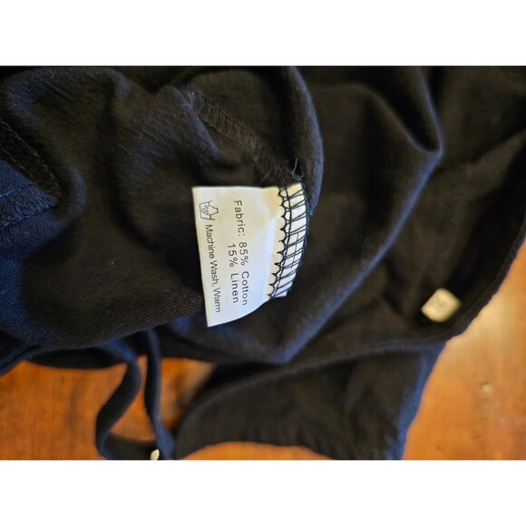 NEW Overalls Wide Leg Cropped Size XL Black Yesno - Picture 7 of 8